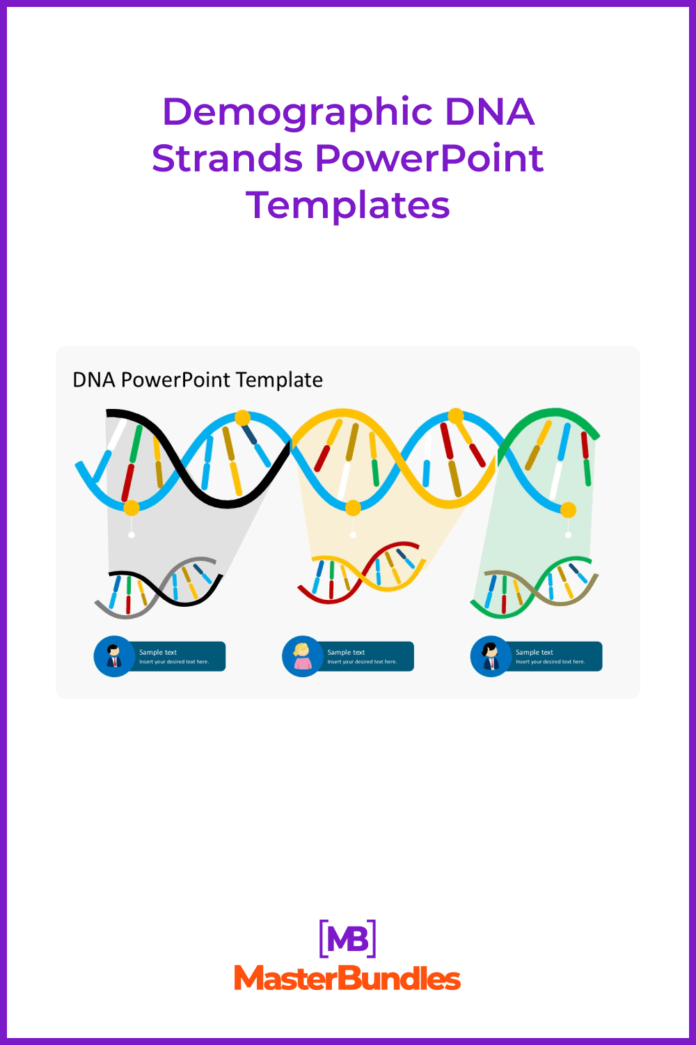 Demographic DNA strands powerpoint templates.