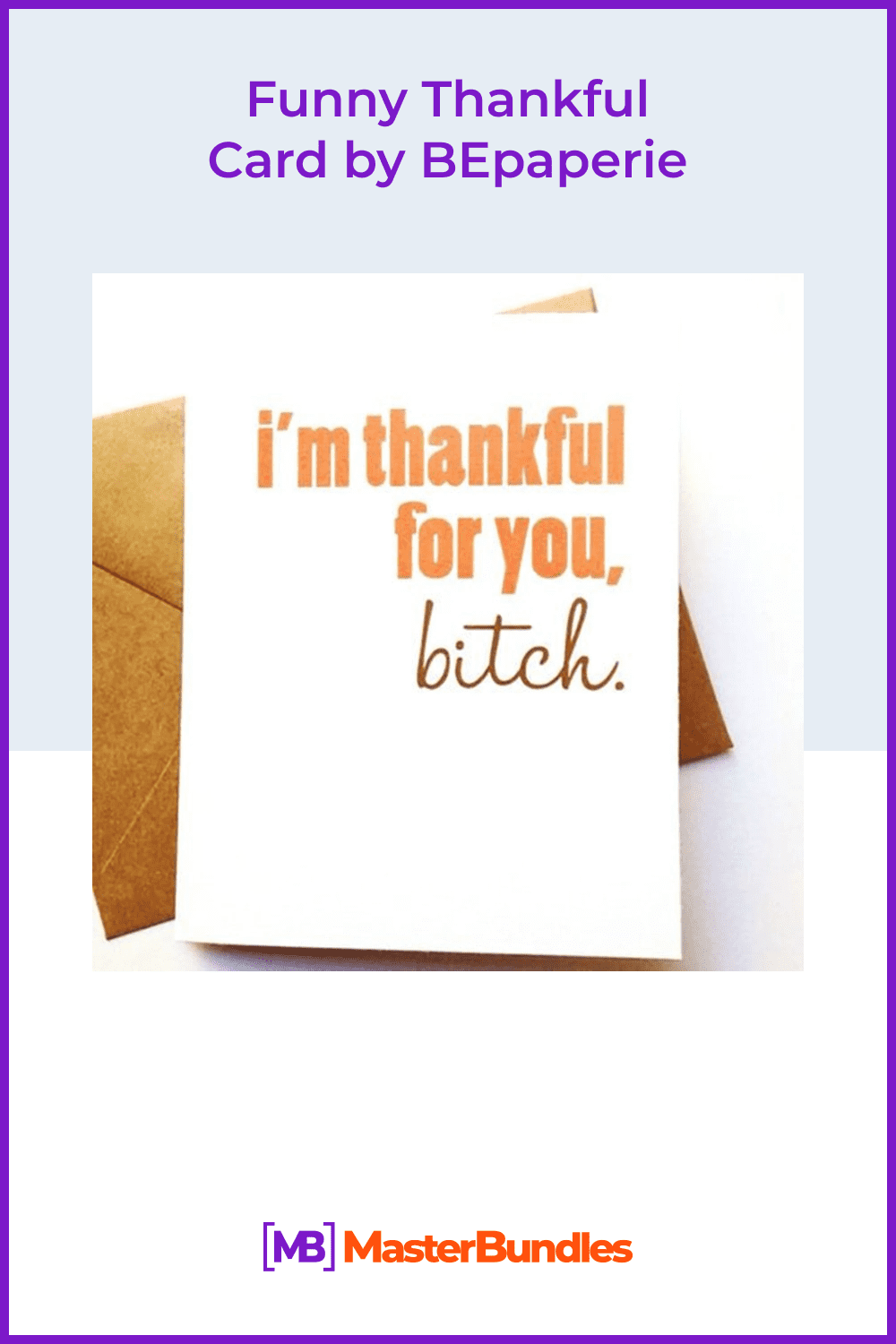 Funny thankful card by BEpaperie.