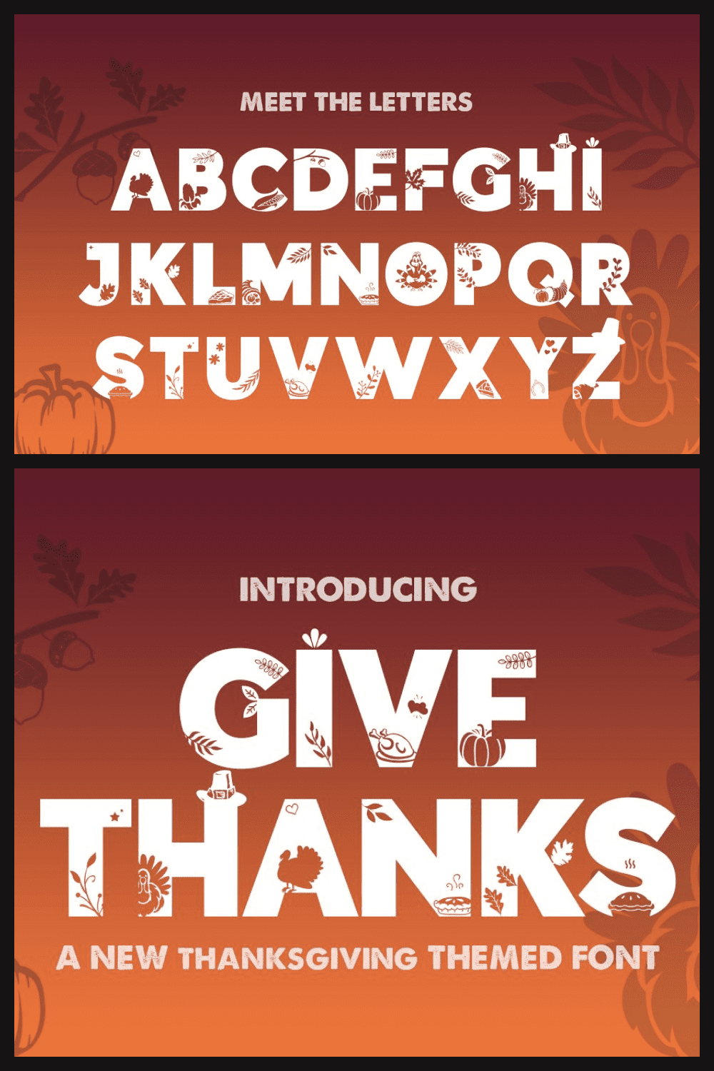 Give Thanks Silhouette Font by Salt & Pepper Designs.