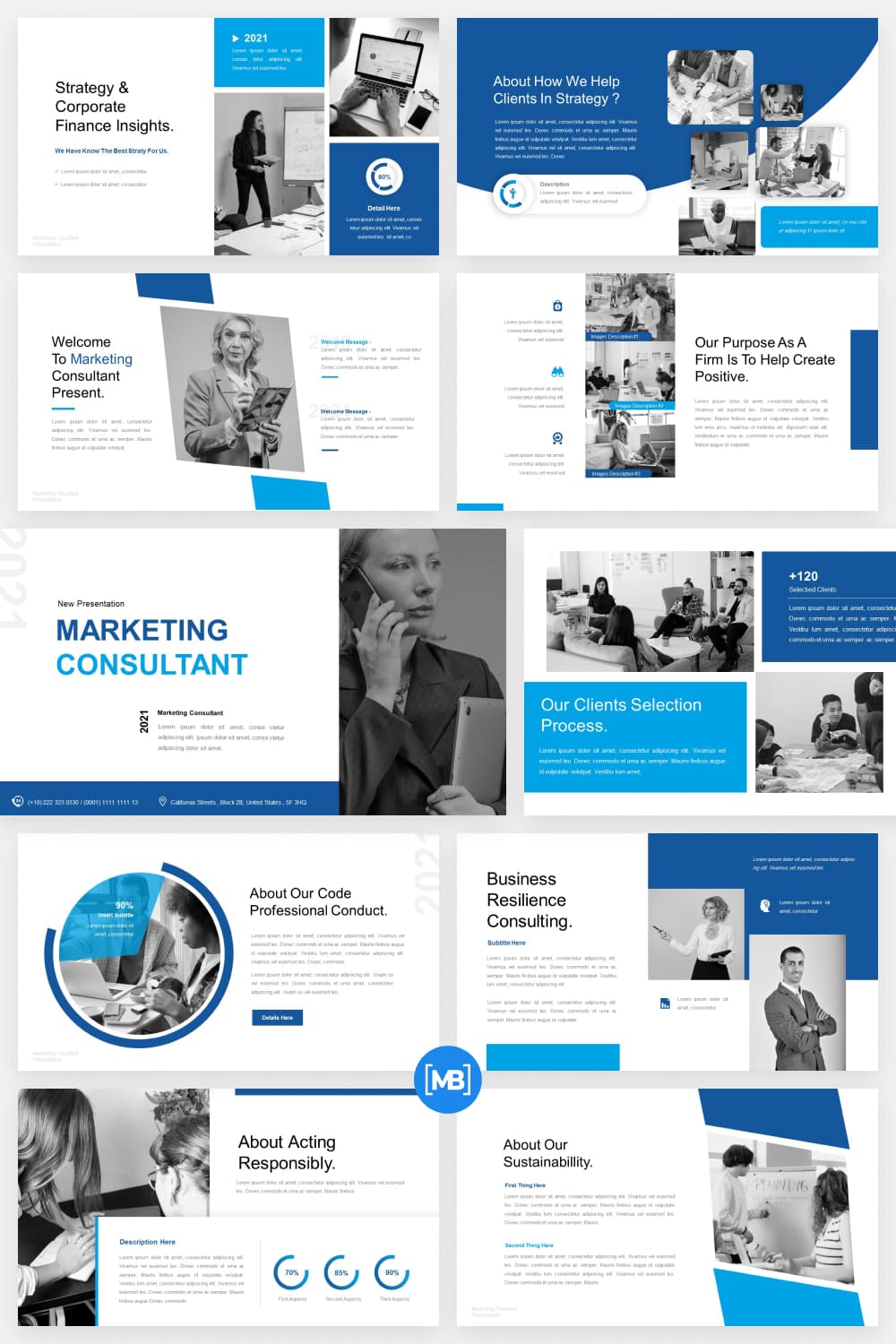 Marketing consultant powerpoint template.