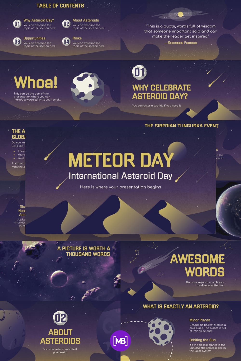 Meteor day - international asteroid day.