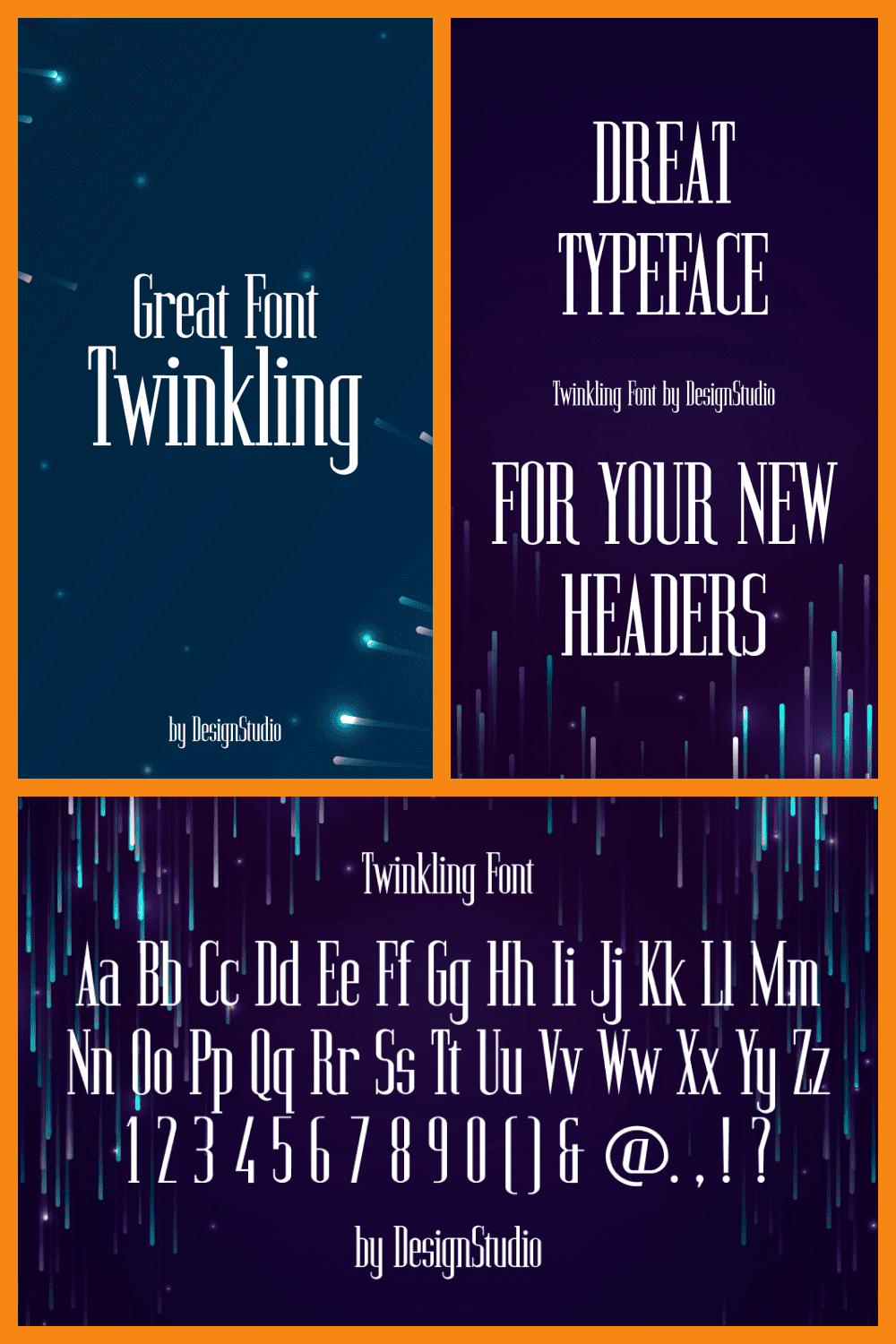 Twinkling monospaced serif font.