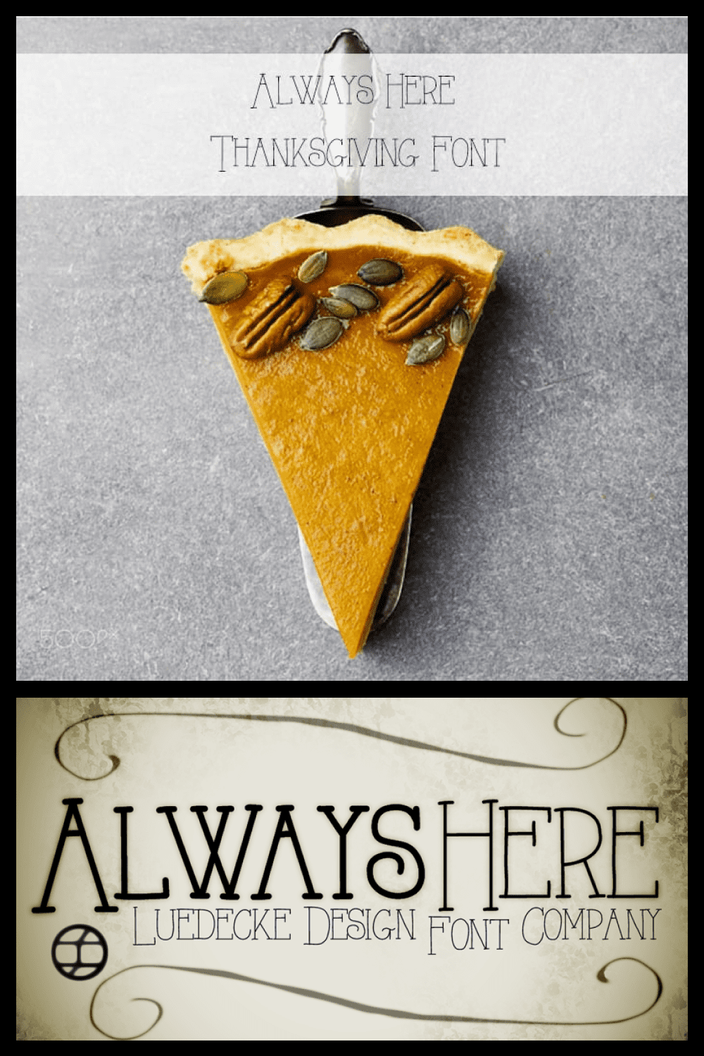 Always Here Thanksgiving font.