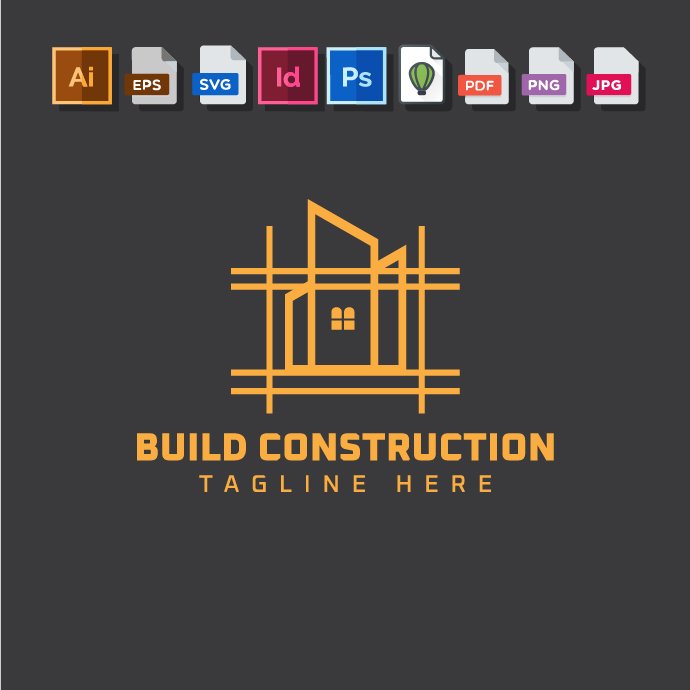 Building Construction Logo Template cover image.