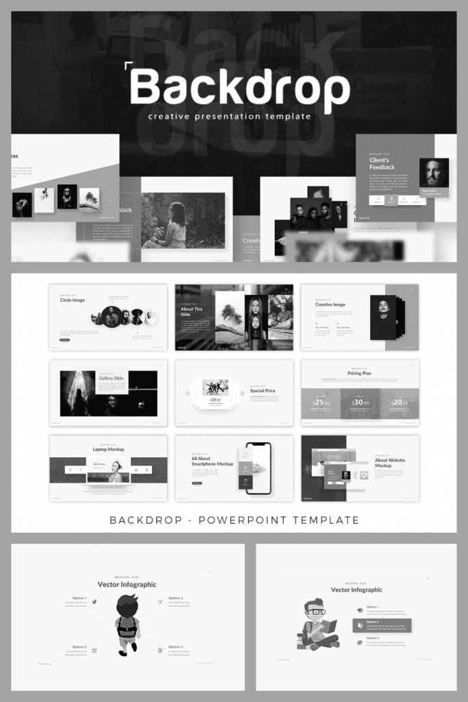 10+ Best Black and White Powerpoint Templates for 2021