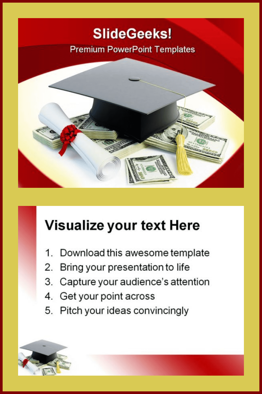 Certificate education powerpoint template.
