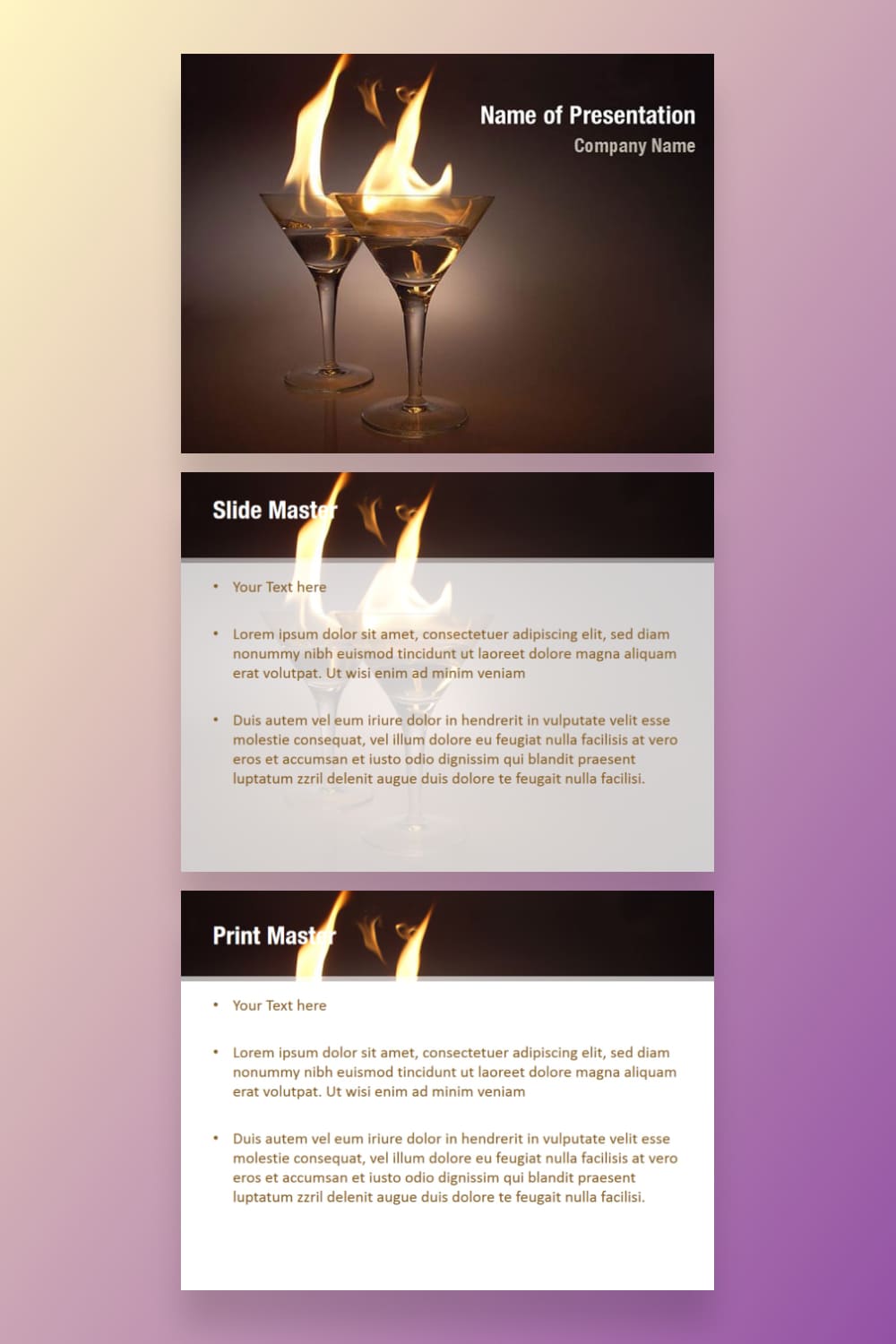 Fire powerpoint template.
