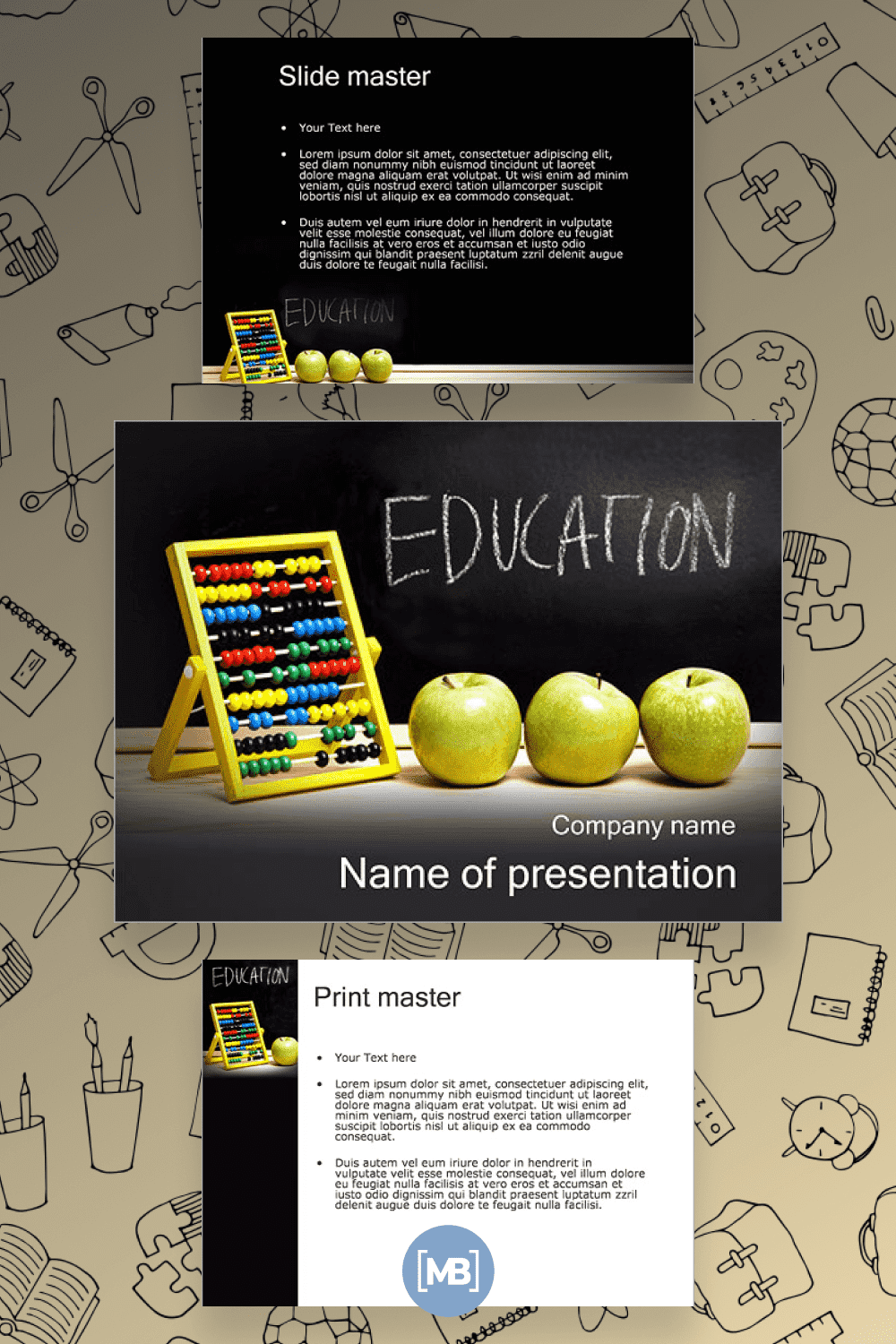 Mathematics powerpoint template and infographics.