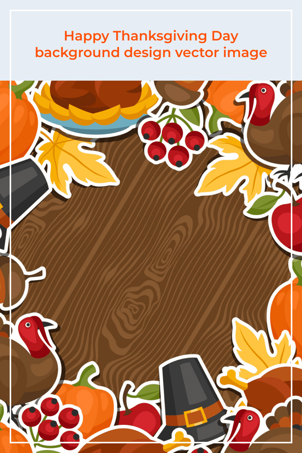 Happy Thanksgiving Day background design vector image.