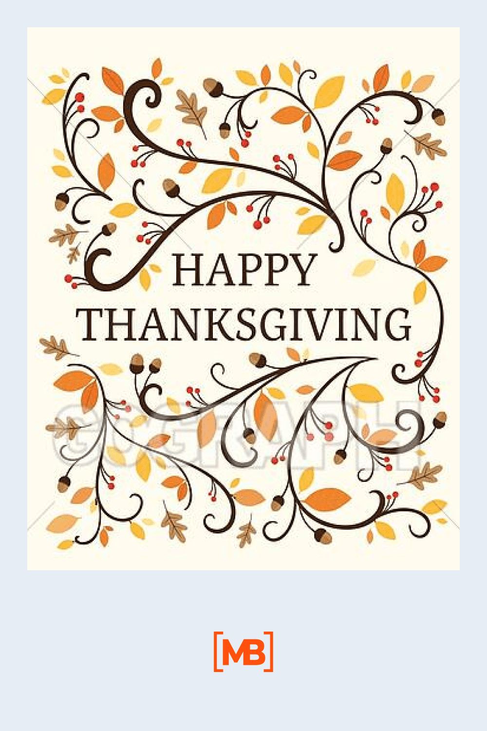 Cute vector Thanksgiving background.