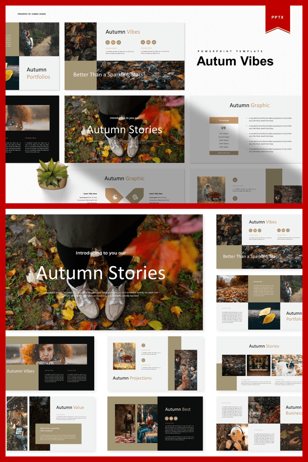 This is Autumn Vibes - Get it now!, great presentation template for all business.