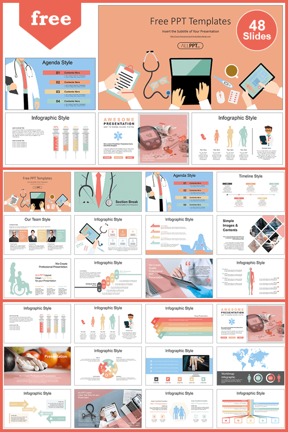 Medical healthcare powerpoint templates.