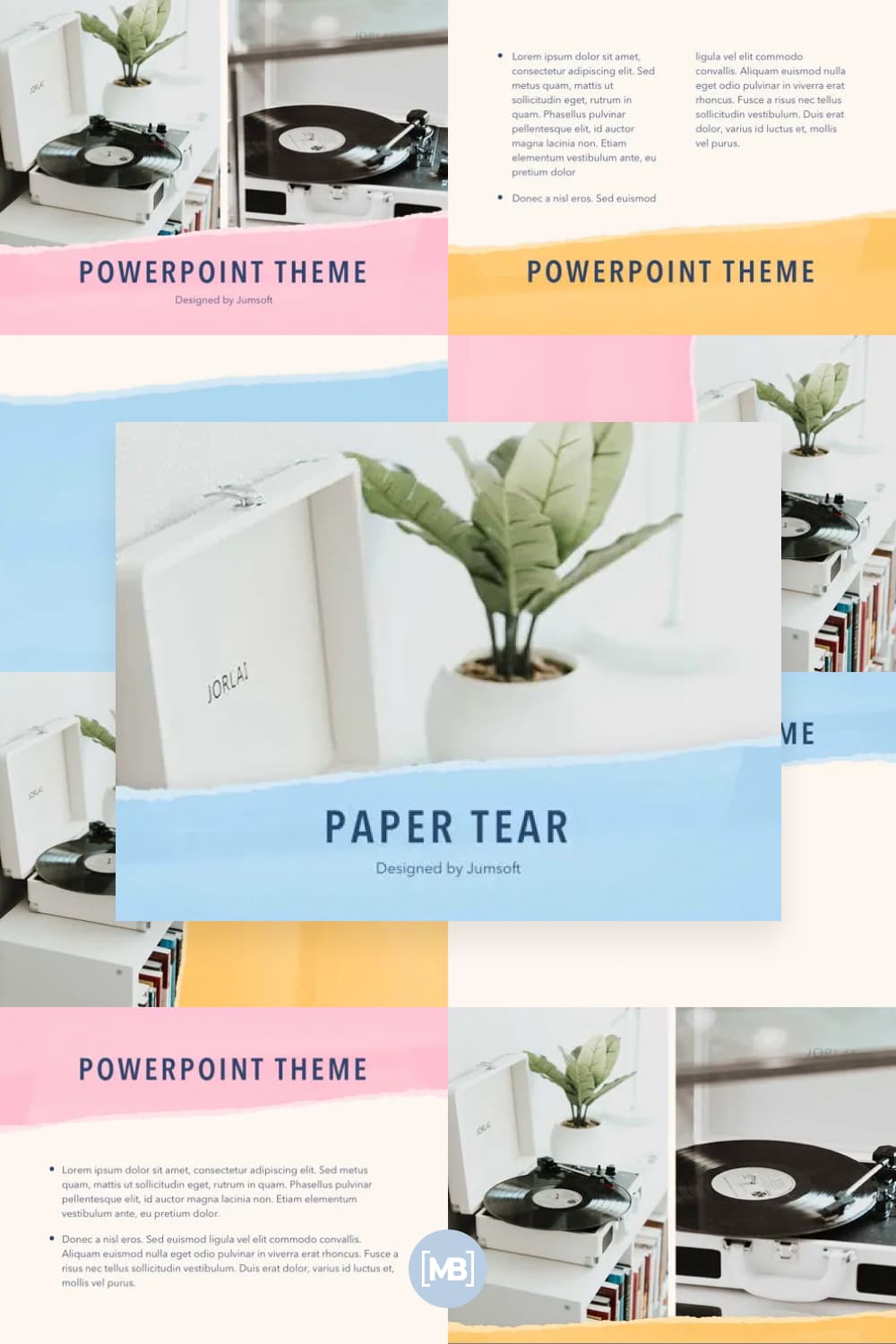 Paper tear powerpoint template.
