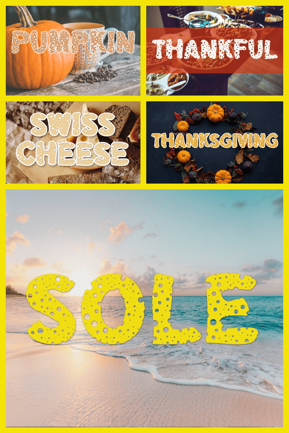 Swiss Cheese - Thanksgiving Font by vladocar.