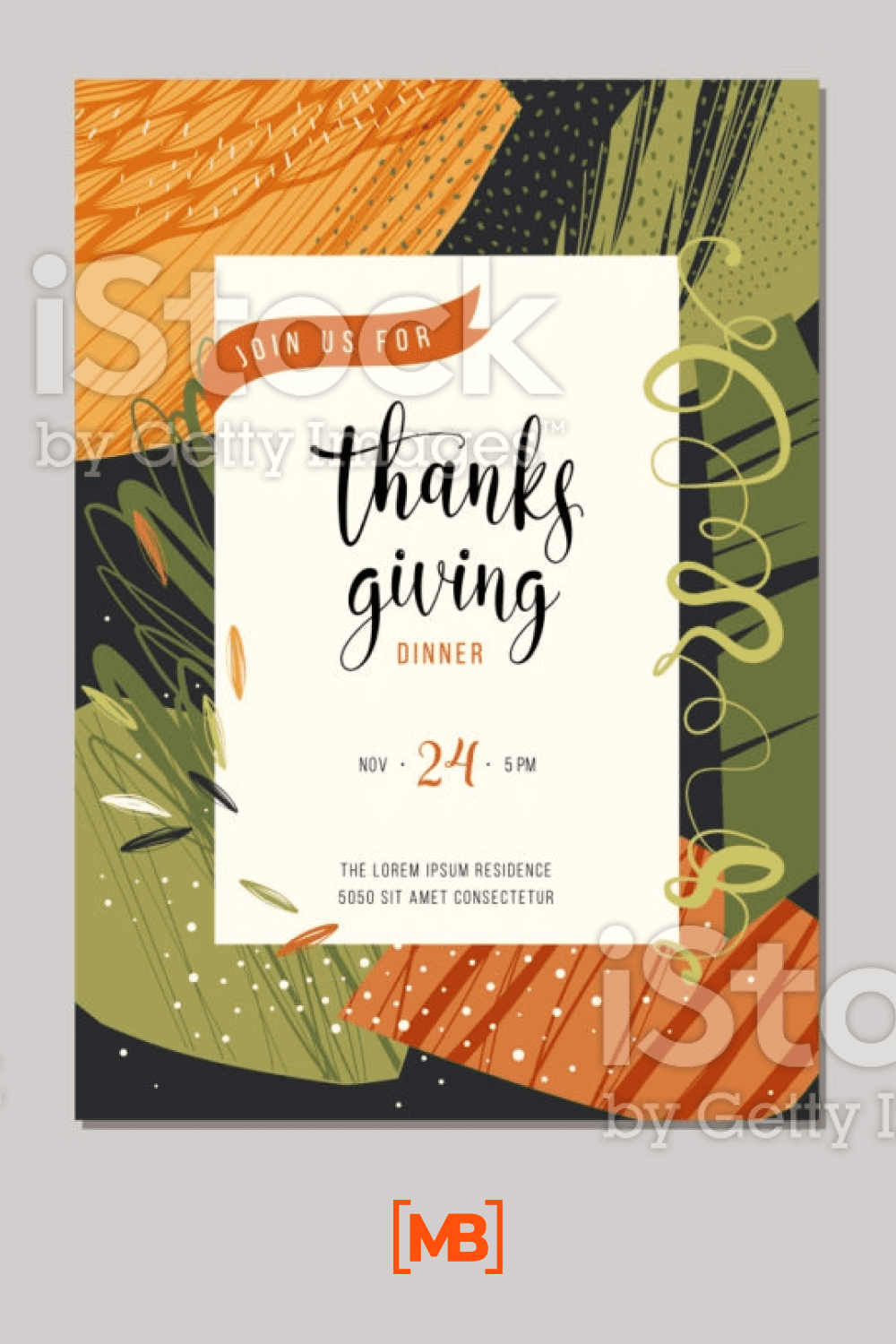 Happy Thanksgiving stock illustration.