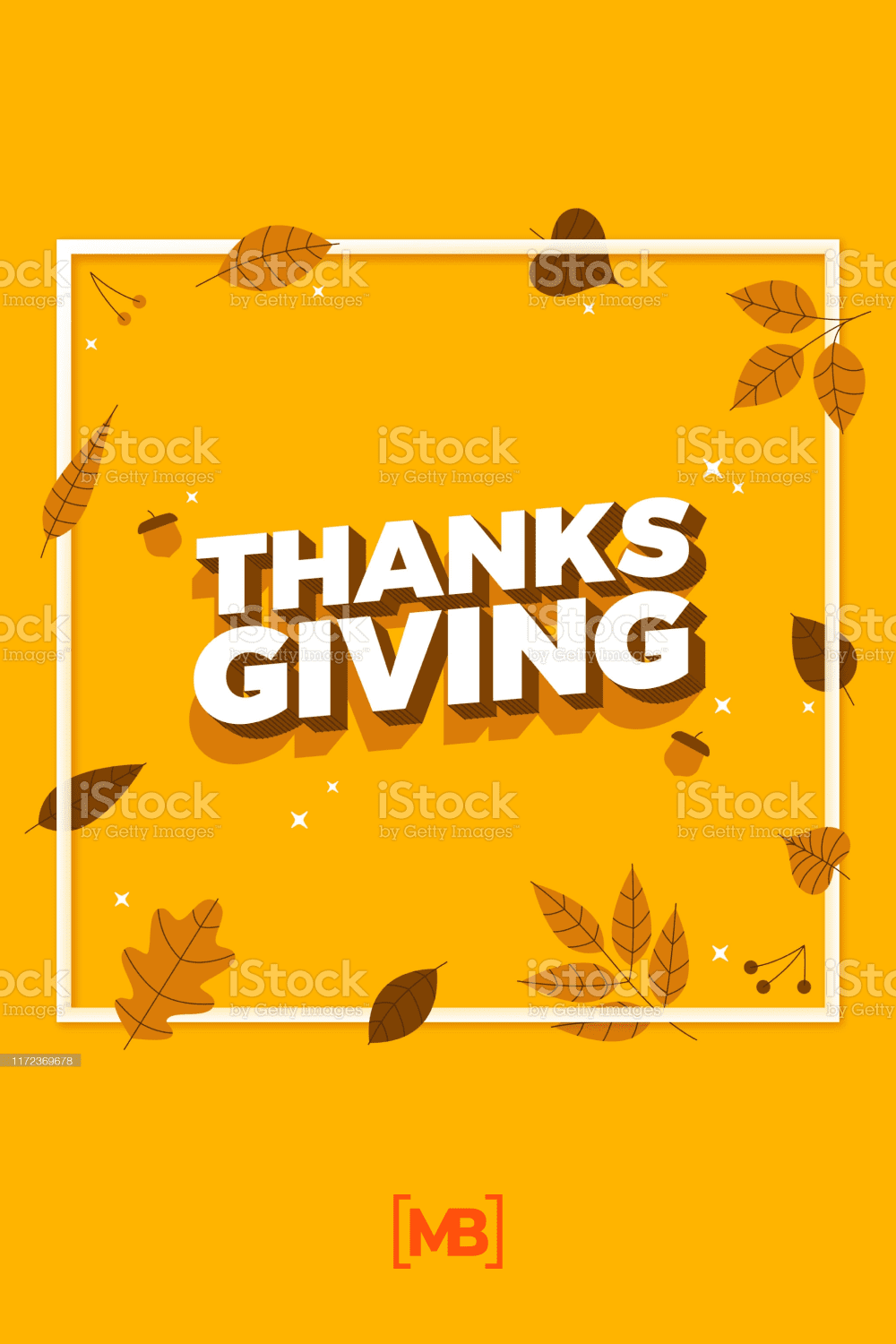 Thanksgiving Autumn Frame Message Background stock illustration.