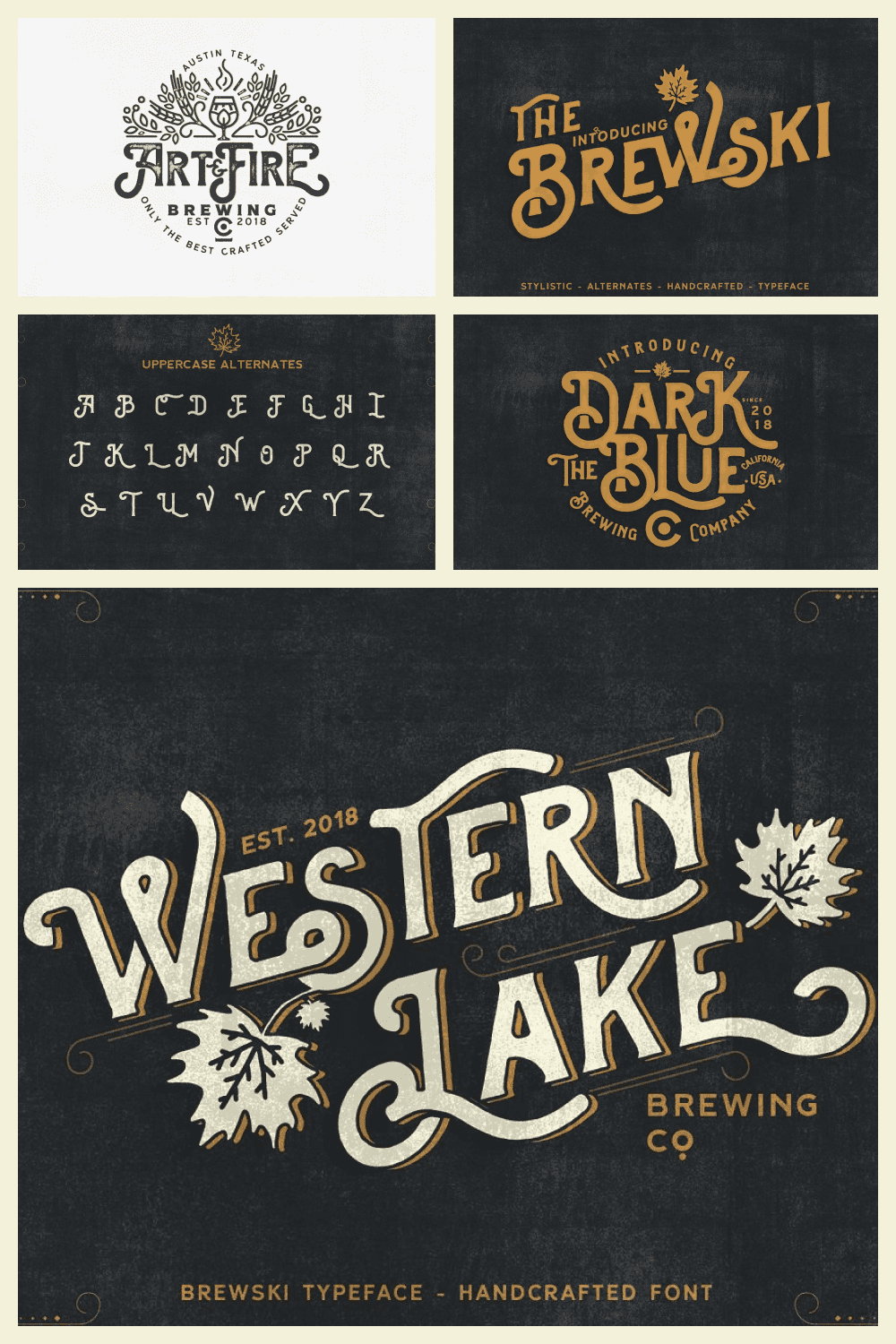 Western lake - brewski typeface.