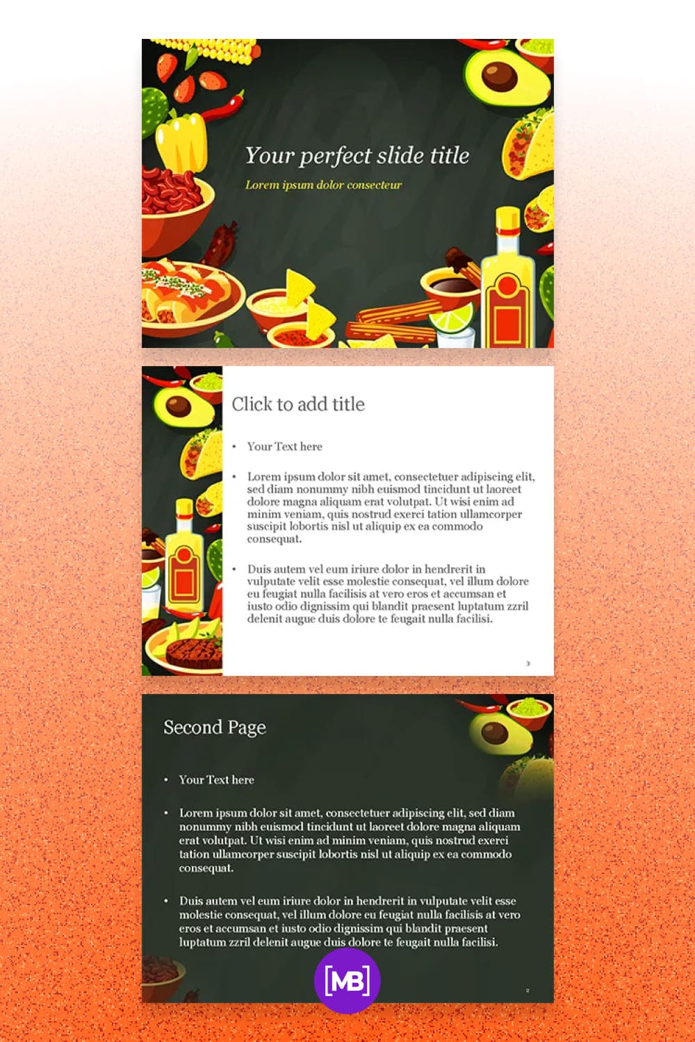 Mexican food powerpoint template.
