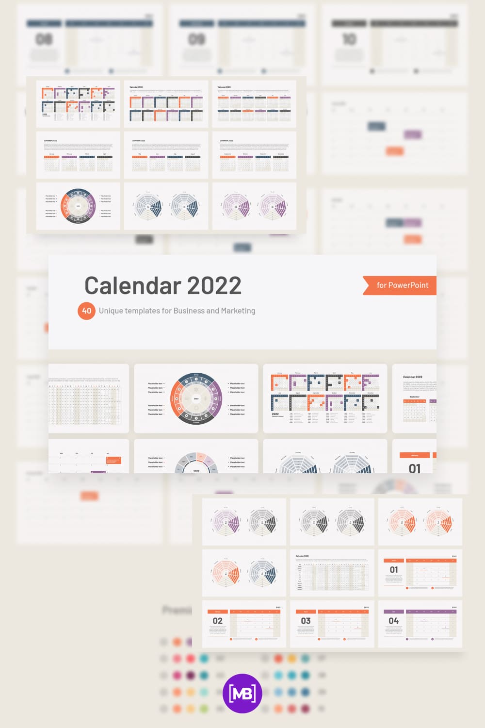 Powerpoint calendar template 2022.
