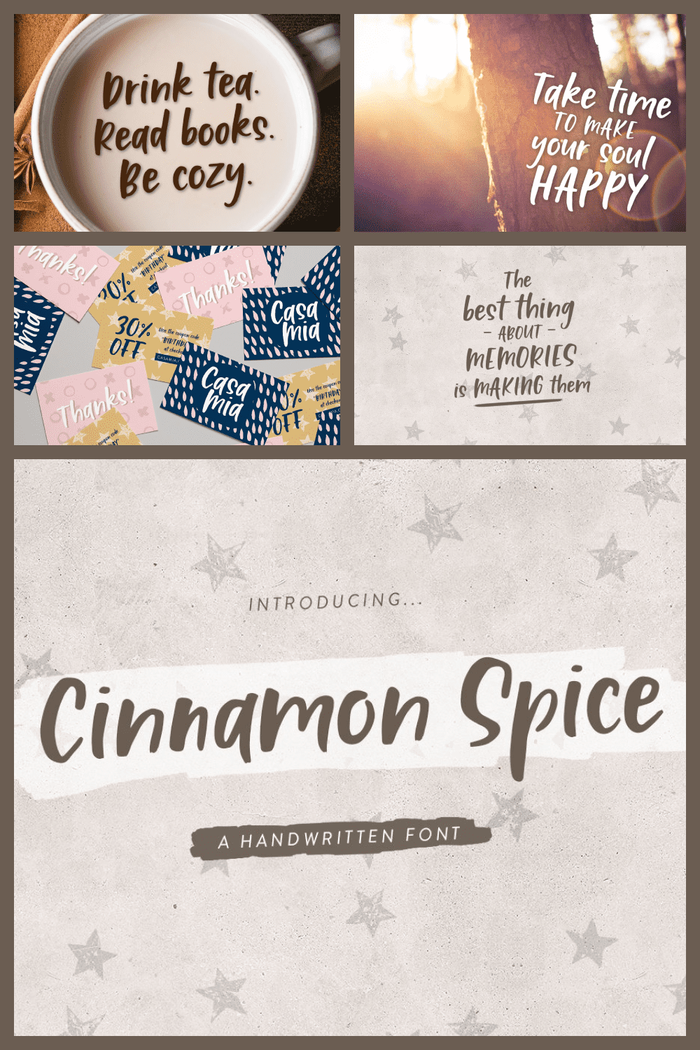 Cinnamon spice - handwritten font.