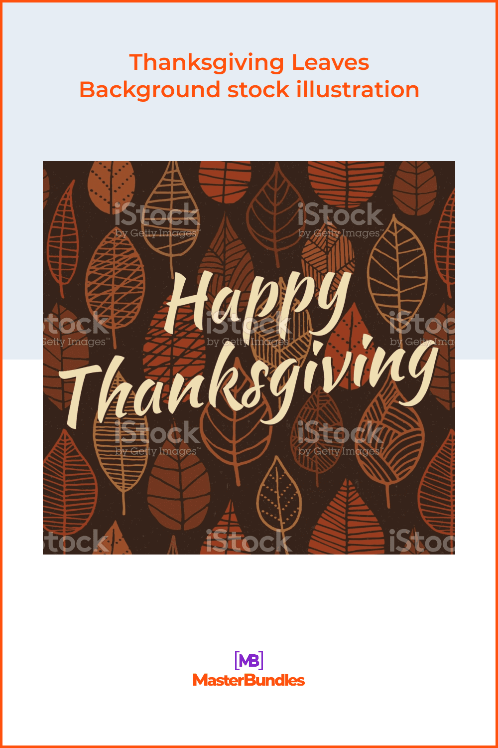 Thanksgiving leaves background stock illustration.