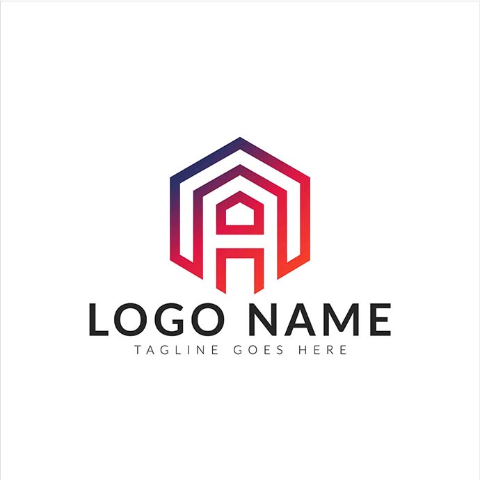 A Letter Cube Logo template Vector illustration