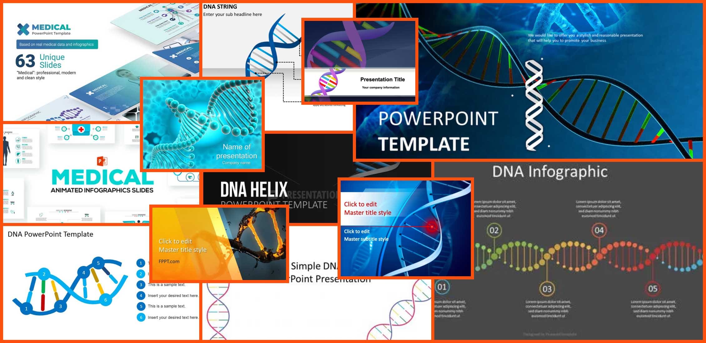 Best DNA PowerPoint Templates Example.