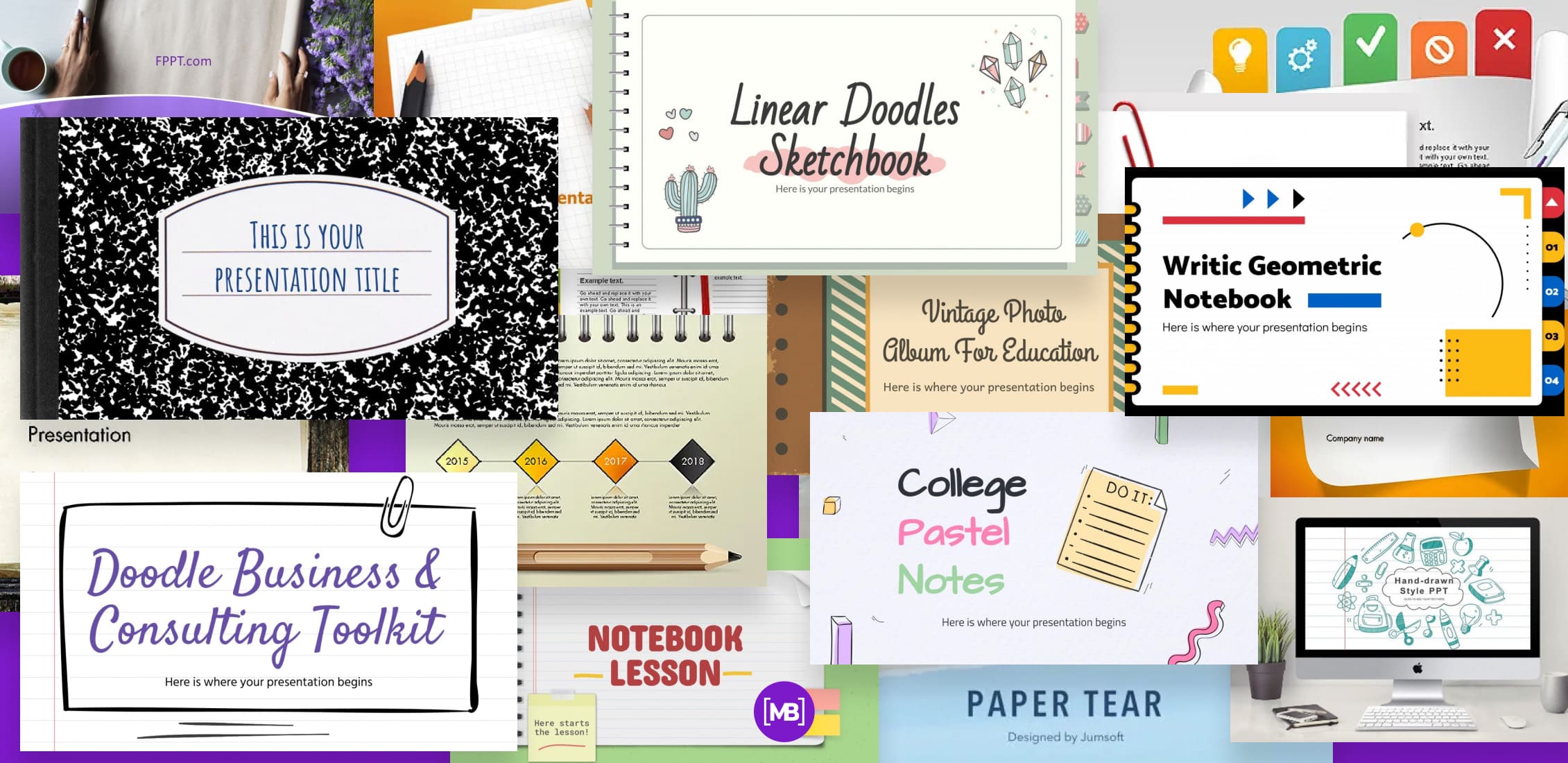 notebook background powerpoint