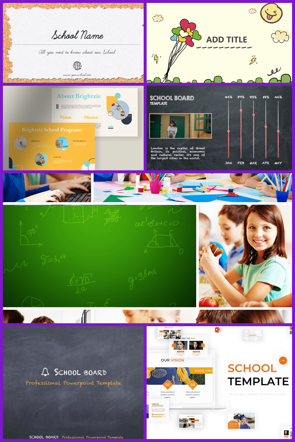 PowerPoint Templates for School - Pinterest.