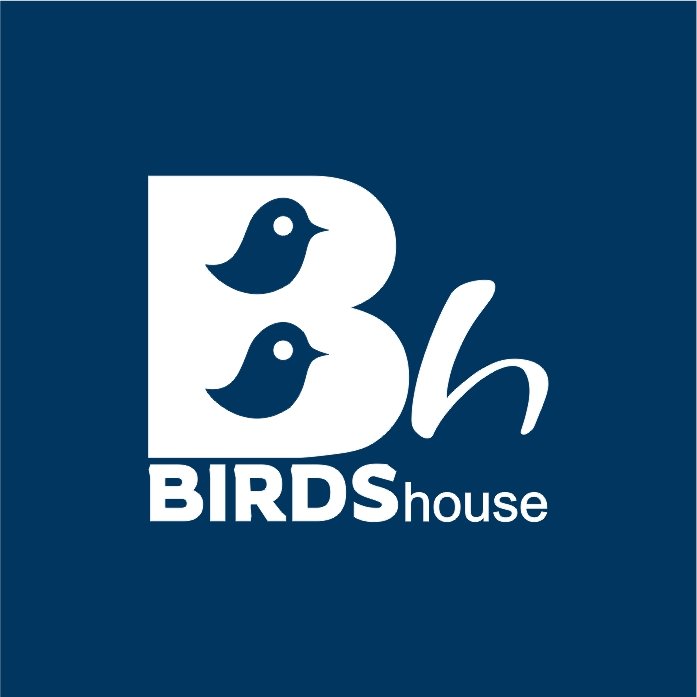 Birds House Cute logo template preview image.