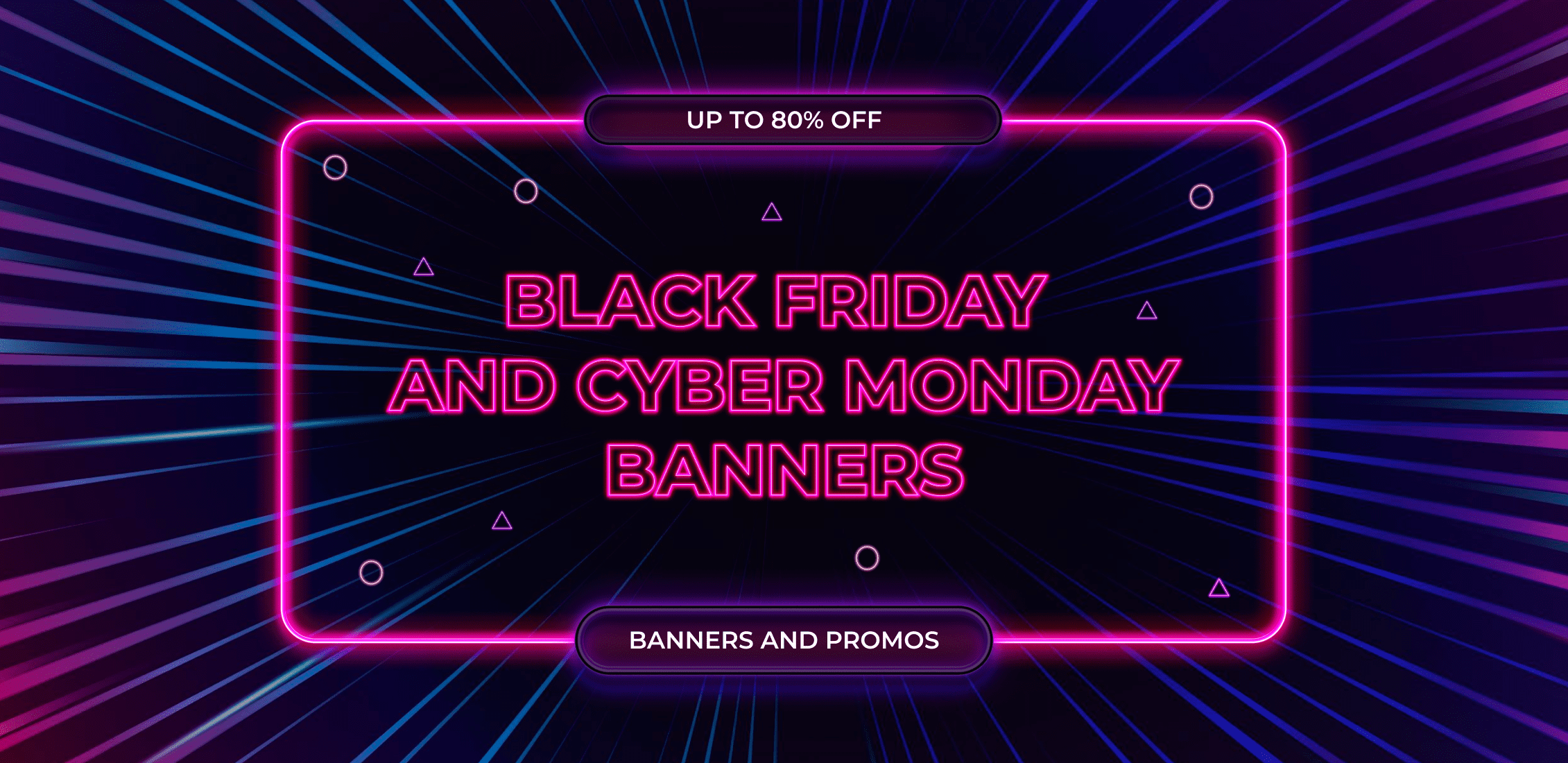 Black Friday And Cyber Monday Banners And Promo2