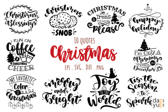 Christmas Quotes Bundle Graphics 7297658 1 1 580x387 1
