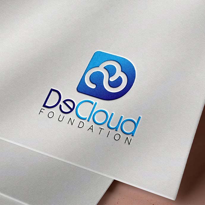 D Cloud Tech Logo Template cover image.