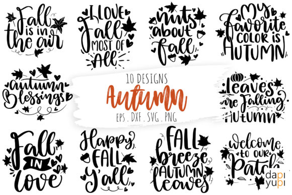 Fall Autumn SVG Bundle Thanksgiving SVG Graphics.