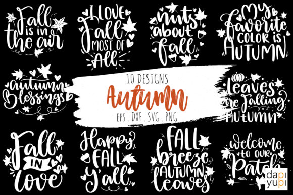 Fall Autumn SVG Bundle Thanksgiving SVG Graphics previews.