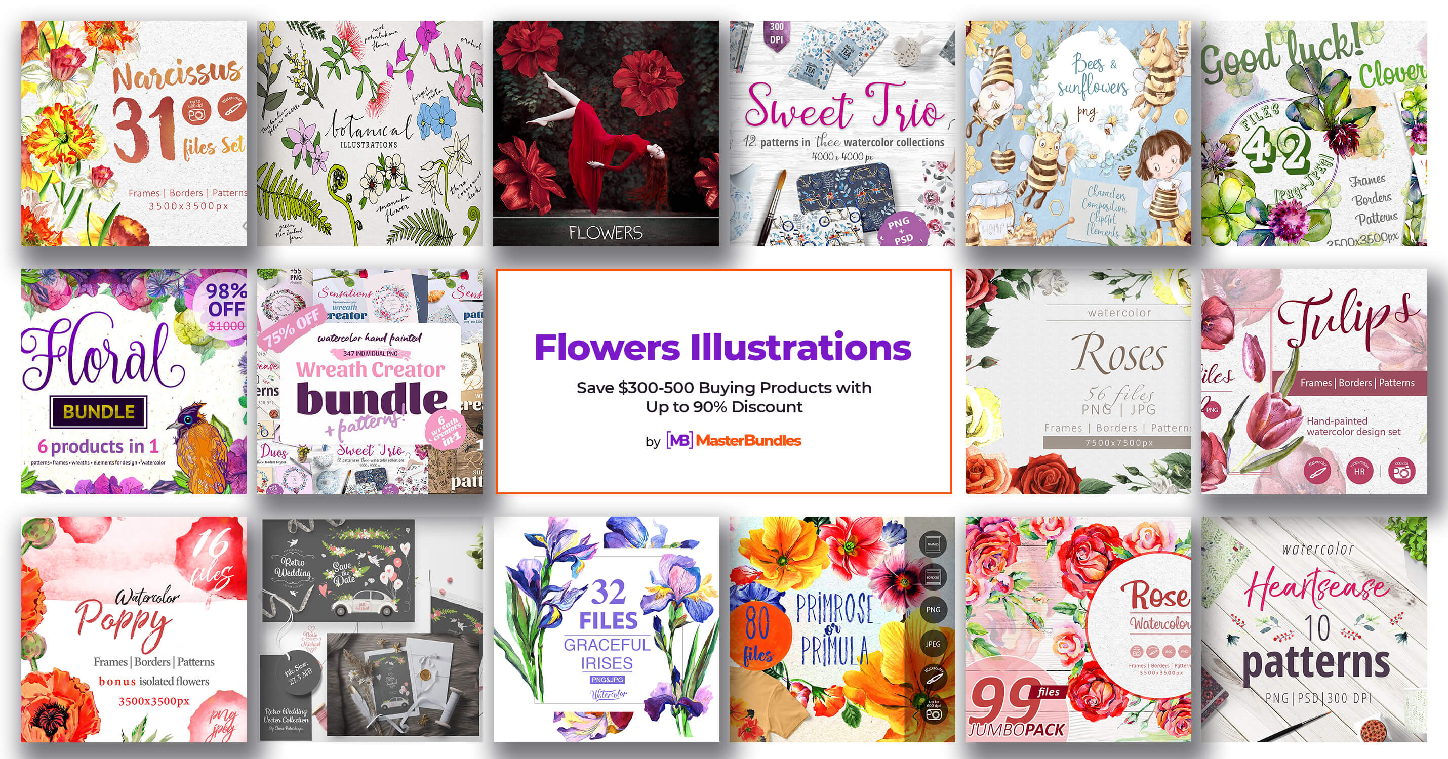 1603 Flower Illustration Images 2024 MasterBundles   Flowers Illustrations 