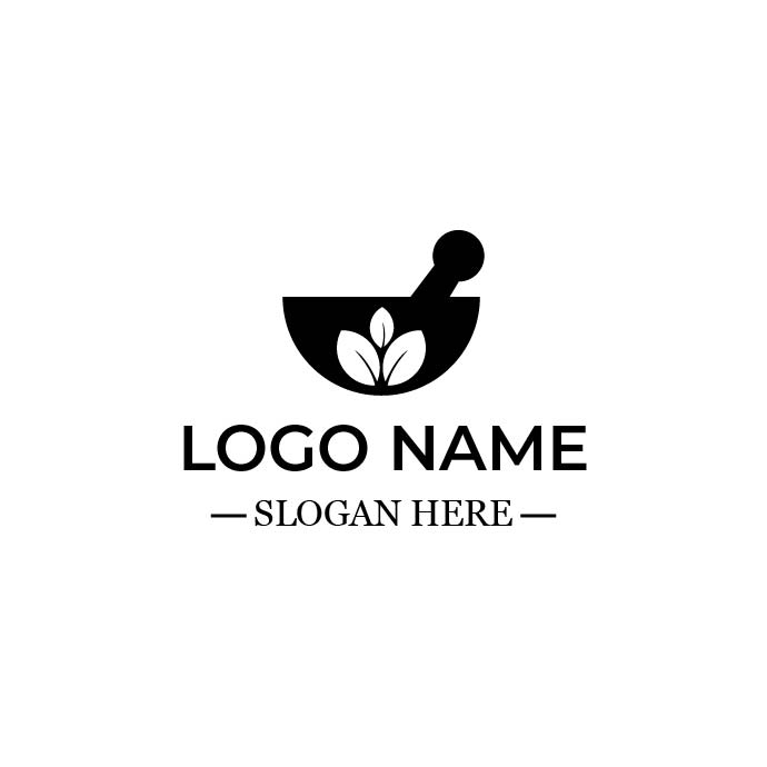 Herbal Logo Template Black 01