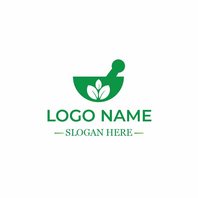 Herbal Logo Template Green 01