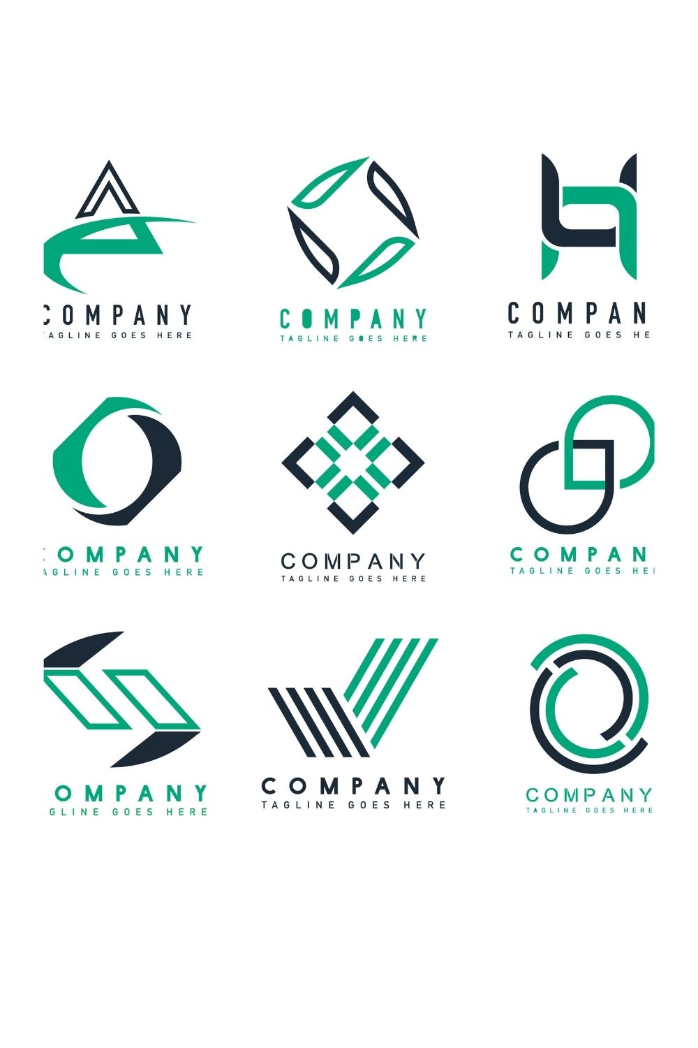 9 Editable Green Logos previews.