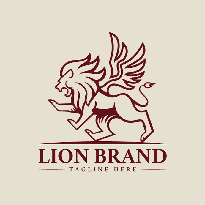Lion logo design template 1