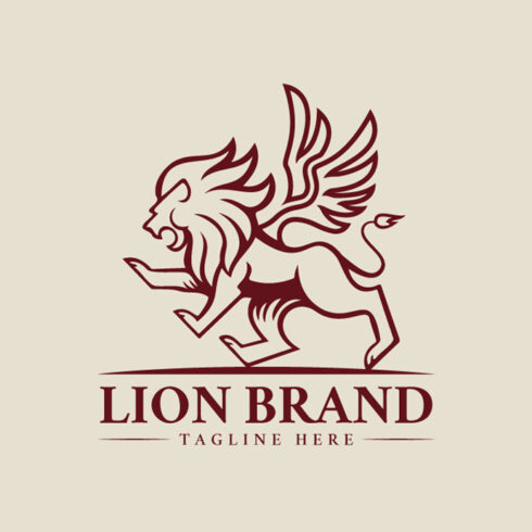Lion logo design template
