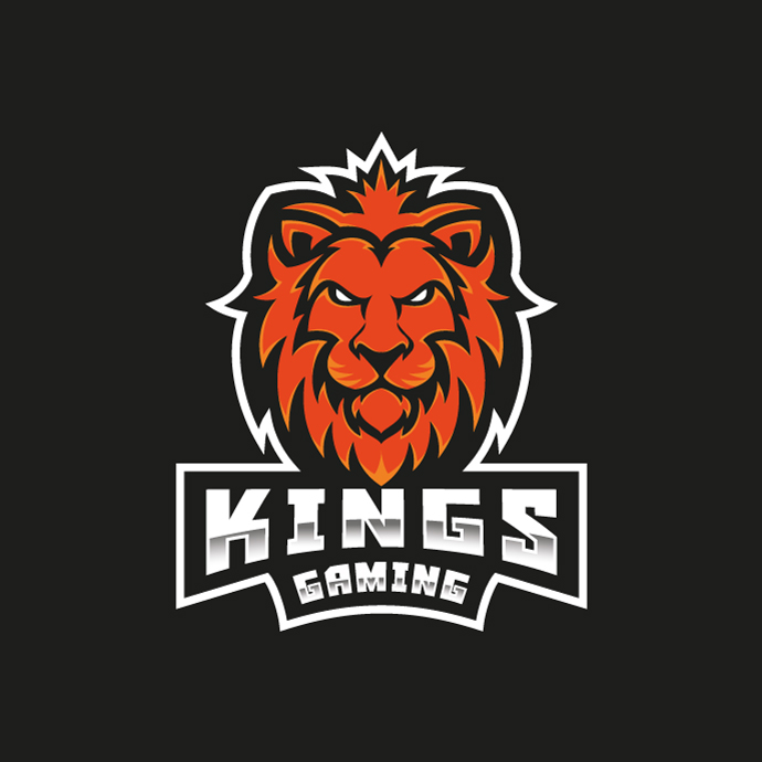Lion mascot gaming logo design template 1