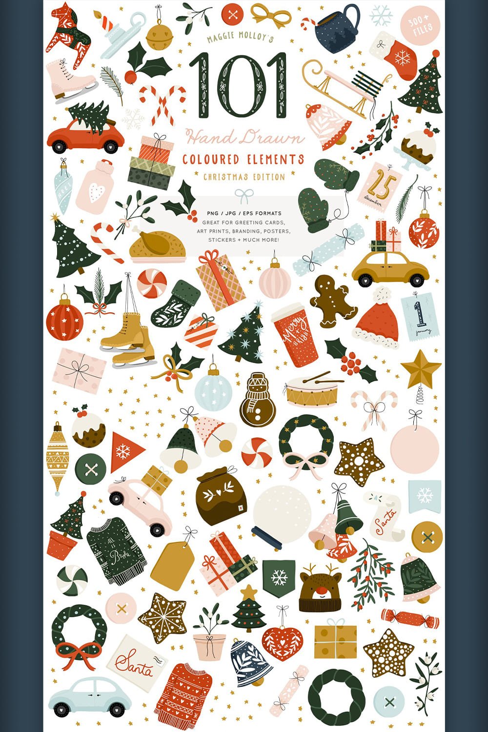 Pinterest Christmas Image With Many Works.