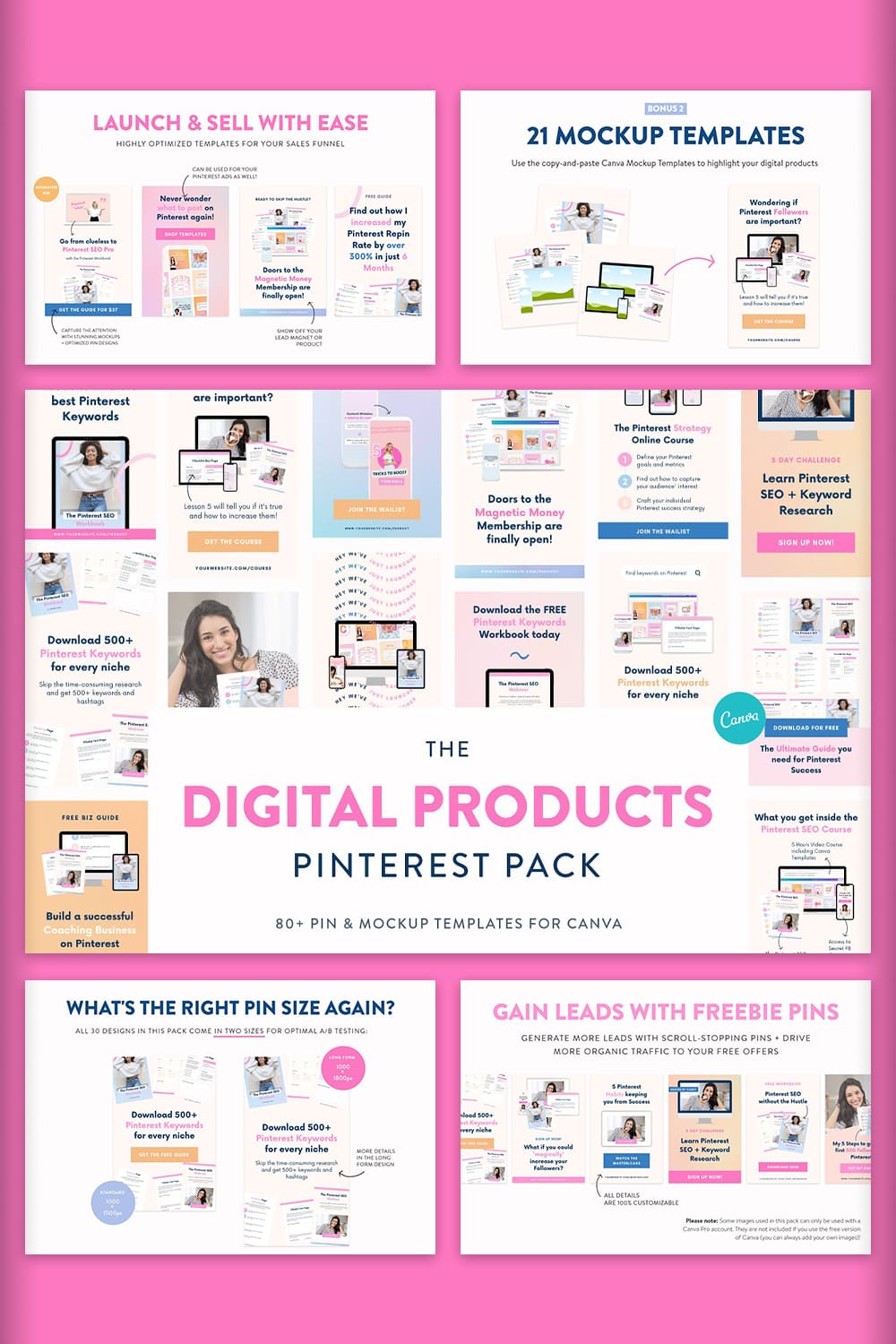Pinterest - Digital Products Pinterest Templates.
