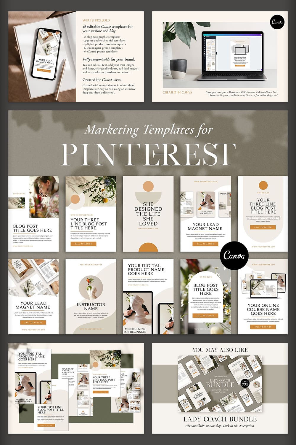 Pinterest - Pinterest Marketing Pack | CANVA.