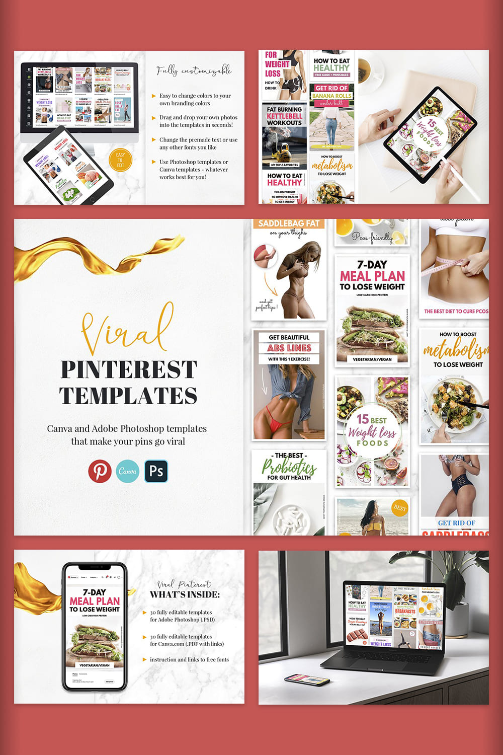 Pinterest- Viral Pinterest Templates Superpack.