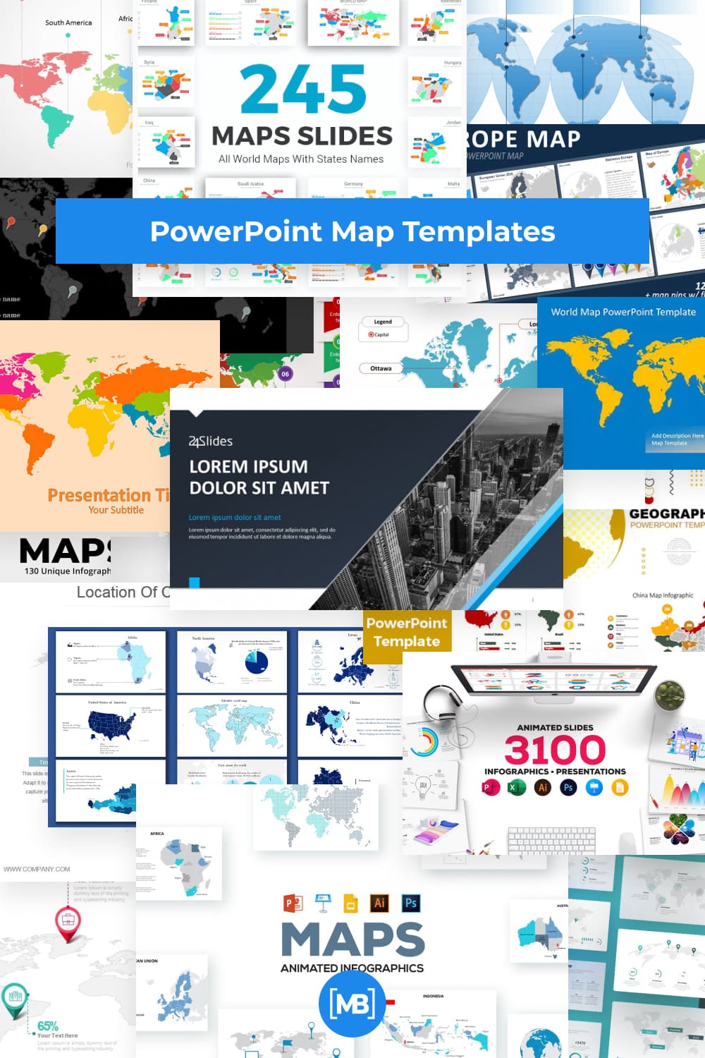 PowerPoint Map Templates Pinterest.