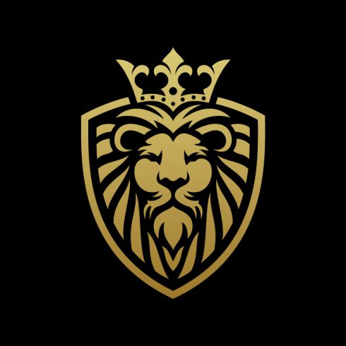 Lion Shield Logo Template cover image.
