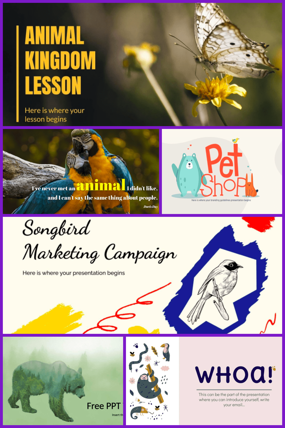 Animal Powerpoint Templates Pinterest.