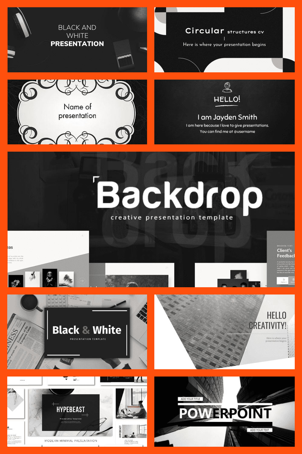 Best Black and White Powerpoint Templates pinterest.